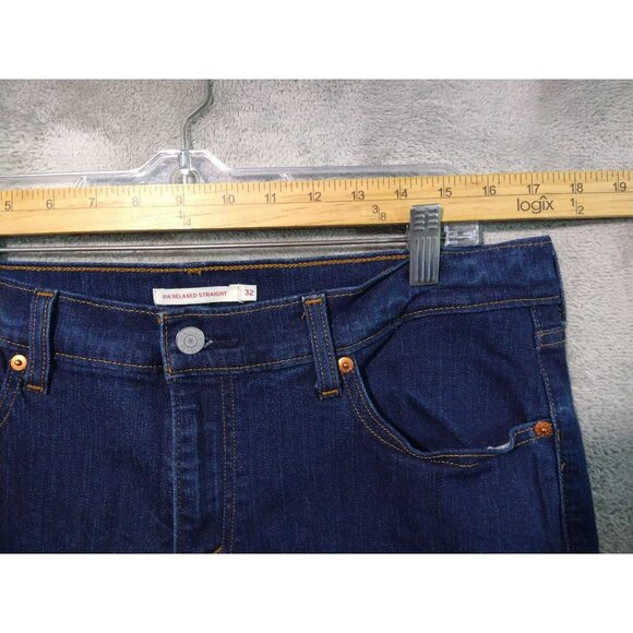 Levis 414 Jeans Womens 32 Blue Denim Relaxed Straight Leg Mid Rise Stretch - Picture 3 of 11